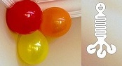Ballonhangers hoekhanger voor 3 ballonnen
